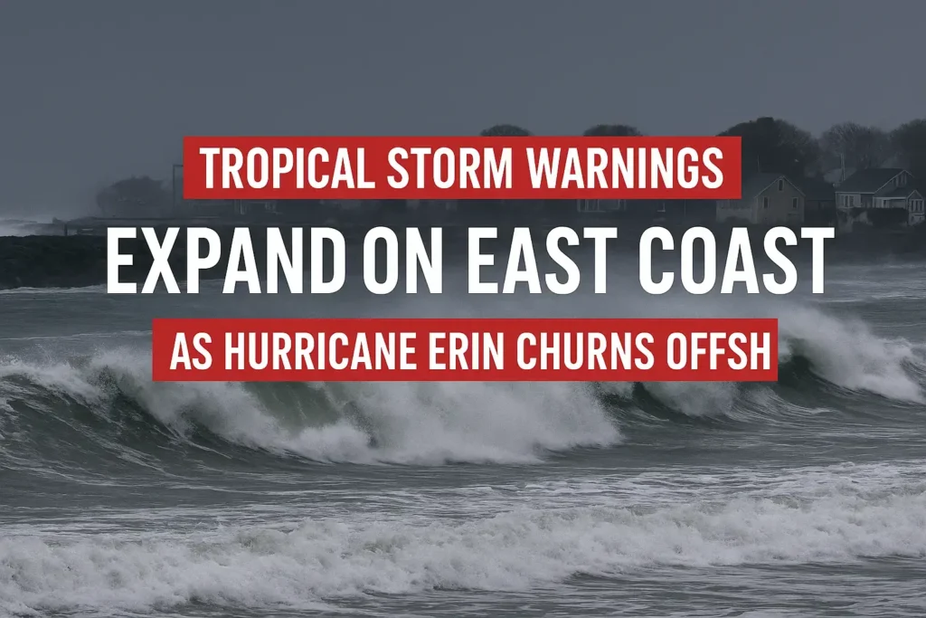 Tropical Storm Warnings Expand on East Coast as Hurricane Erin Churns Offshore